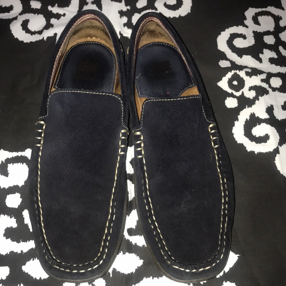 Navy suede shoes